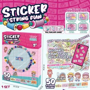 Sticker Bead Bracelet Kit - DIY Jewelry Making Set with Colorful Beads & Decals Creative Gift for Girls!