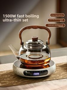 YIHUTEA | New Home Glass Teapot with Electric Warmer Set