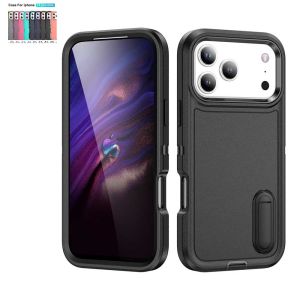 Heavy Duty Shockproof Phone Case For iPhone 18 Pro Max 17 16 15 14 Built-in Kickstand Rugged Protective Cover Anti Drop Hard Casing