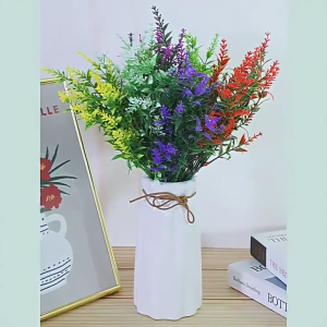1pcs Artificial Flowers Plastic Lavender Family Wedding Decoration Fake Flowers Artificial Green Simulation Flowers