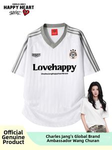 CHARLES JANGS HAPPY HEART | Quick Drying American Style Leisure Tshirt