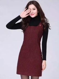 ชุดเดรสสูทผ้าขนสัตว์สไตล์ฝรั่งเศสหรูหรา 2 ชิ้น ทรงเอ กระโปรงยาวปานกลาง ฤดูใบไม้ร่วง 2024 ชุดเดรสสูทผ้าขนสัตว์หรูหรา