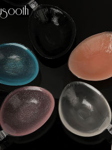 Yushu Word Fully Transparent Chest Paste Womens Wedding Dress Push-up Invisible Silicone Bra with Backstrap Back Ultra-Thin/Thickened