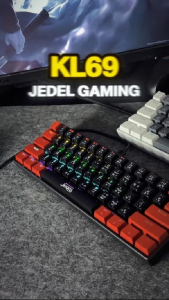 JEDEL KL-69 คีย์บอร์ดแมคคานิค RGB Blue Switch | 61 ปุ่ม ไฟ Rainbow USB-C พิมพ์มันส์ รองรับทุกระบบ