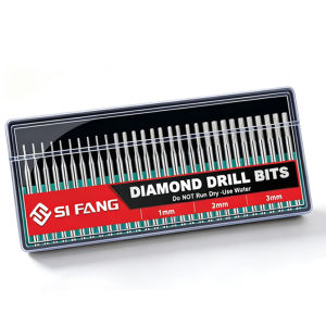 Si Fang | 30 Pack 1mm 2mm 3mm Diamond Burr Bit With 3mm Shank Dremel Accessory For Glass Stone Sea Glass Shells Jewelry Making Gemstones