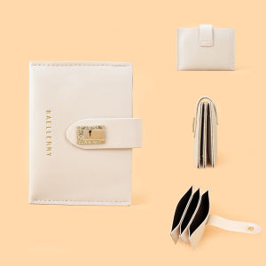 Baellerry | Ví Nữ Thời Trang Mỏng Nhỏ Gọn Nhiều Ngăn Đựng Thẻ Chất Liệu Da PU Cao Cấp Kiểu Dáng Đơn Giản Quà Tặng Phong Cách Ins Dành Cho Nữ
