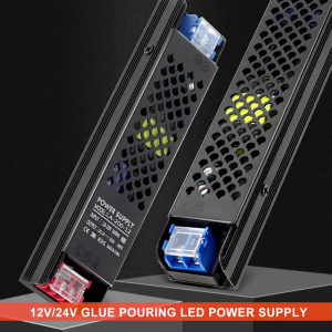 Hunta High Quality Ultra-thin DC 12V 24VLED Power Supply Led Transformer 60W 100W 150W 200W 300W 400W LED Driver Power Adapter 灯带适配器