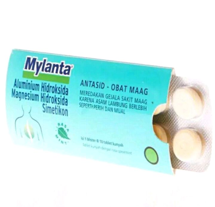 MYLANTA TABLET (Obat Sakit Maag, Mual, Perih, Kembung, Nyeri Ulu Hati)