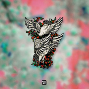 Reflective Stickers for Cars Good Luck Wealthy Trendy Crane Plum Blossom Indoor Outdoor Glass Flat Universal Waterproof Stickers