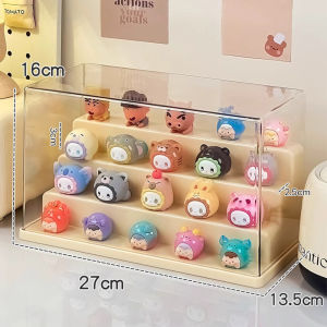 กล่องใส่โมเดล กล่องใส่ art toy กล่องใส วางซ้อนได้4 ชั้น มีสองสีให้เลือก ตุ๊กตาของสะสม ที่เก็บของสะสม