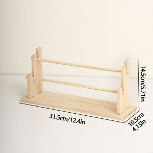 1pc ladder style solid wood jewelry storage rack dressing table store vertical necklace braceletringearring desktop display rack