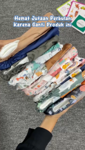 [COD] BABY LEON 1 Pcs Clodi Popok Kain Bayi Cloth Diaper FREE INSERT clodi popok kain celana Popok Bayi kain cuci ulang BY-728 Popok Clodi cloth diapers BY-712