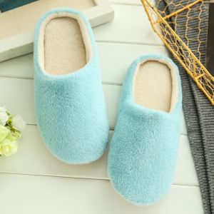 Rabbit Fur Leopard Print Indoor Mute Soft Bottom Slippers Home Wooden Floor Floor Heating Japanese Style Womens Plus Size Thermal Cotton Slippers