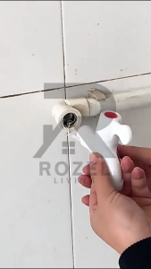 ROZEL Kran Air Tembok Plastik ABS Kran Engkol Taman Putih Berkualitas