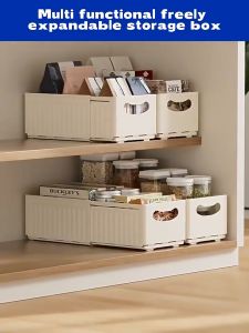 Retractable Drawer Organizer & Stackable Clothing Cabinet: Versatile Storage Solutions