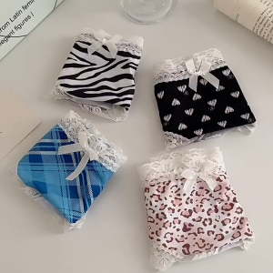 Combo 5 Quần Lót Nữ Thun Nhiều Họa Tiết Viền Ren 029 – Mềm Mại Co Giãn Nữ Tính