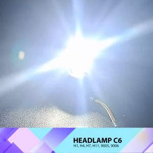 C6 Lampu Utama Mobil LED Headlight Headlamp C6 Silver H1 H4 H7 H11 9005 9006 H8 18Watt 18W Putih Harga Per Set Isi 2