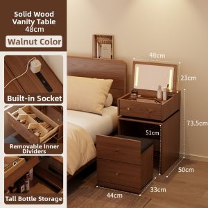 DONGMU | Multi-Functional Modern Solid Wood Dressing Table