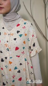 Daster Motif Hauraku Jumbo Katun Rayon Premium