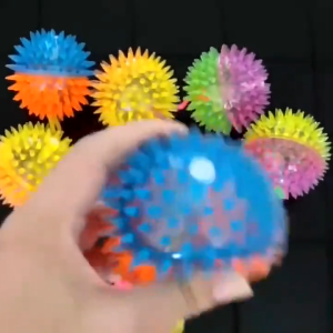 【Lowest price】Glowing Ball Kids Toy LED Light Up Flashing Elastic Ball Fun Toys Can Relieve Stress Educational Toys