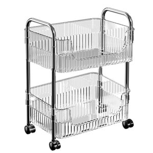 MEIZHUFU | Office and Home Storage Rack and Basket with Wheels
