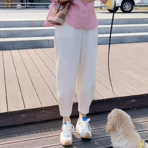 Shalldoer | ชุดเสื้อเชิ้ตแขนสั้นหลวมๆ สีพื้นสไตล์เกาหลีสำหรับผู้หญิงในช่วงฤดูร้อน ชุดลำลองสองชิ้น คอตั้ง เสื้อเชิ้ตแขนสั้น