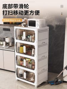 35-70cm Foldable Kids Wardrobe Toy Bookcase Locker Transparent Double Door Storage Cabinet Shelf