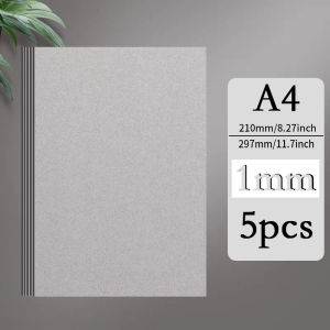 5pcs A4 1mm 1.5mm 2mm 3mm Gray Cardboard Grey Paperboard Hard Thicked Paper For DIY Handmade Mould Album Cover Package Painting