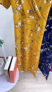 P4205 จั้มสูทก้านแก้ว คอวีไขว้ Kankaew jumpsuit with crossed v-neck