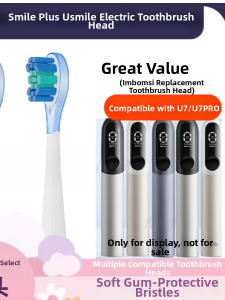 Huawei Intelligent Selection Usmile U7 Pro/U7 Electric Digital Toothbrush Head Replacement Soft Bristle Deep Cleaning Nylon Bristles