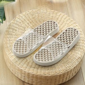 BESITO Massage Plastic Home Slippers Womens Summer Indoor Sandals Anti-Slip Hollow out Bathroom Slippers Couples Slip-On Shoes