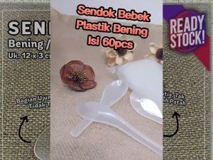 Sendok Bebek Plastik Bening isi 60 pcs