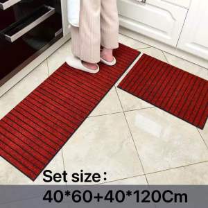 XIDI ชุดแผ่นพื้นห้องครัว กันน้ำ และทนต่อแผ่นรองเท้าสกปรก size:40*60+40*120Cm
