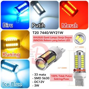 Lampu LED T20 "khusus" untuk Ganti Lampu Senja Depan INNOVA Reborn / Chevrolet SPIN yang Belum LED - TIDAK BIKIN PUTUS SEKRING