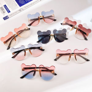 Kacamata anak perempuan Mickey mouse Kacamata Frameless Transparant import Sunglasses