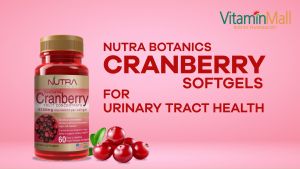 Nutra Botanics Cranberry Softgel - Cranberry Supplement for Women Urinary Tract Health - 2 Softgels is Equivalent to 1 Glass of Cranberry Juice