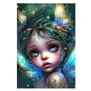 Kayou | 5D DIY Diamond Painting Kit Fantasy Elf Girl Artwork Full Drill Rhinestone Mosaic Wall Decor Craft Kit for Home Decor Gift