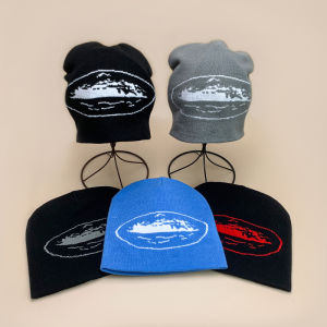 New Retro European American Knitted Hat for Men Women Street Hip-Hop Skateboarding Printing Beanies Hat Autumn Winter Warm