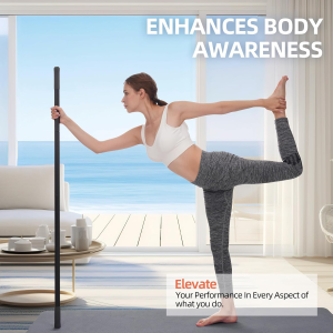 Yoga Stick Adjustable Exercise Stick with Non-Slip Handle Stretch Stick Mobility Stick for Mobility Flexibility and Balance
