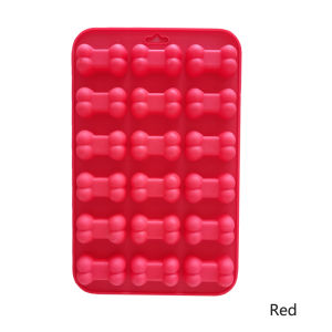 1/2PCS Silicone 18 Continuous Dog Bone Mold Baking DIY Cake Flip Sugar Biscuit Chocolate Ice Grid Mold Fire Paint Wax Mold
