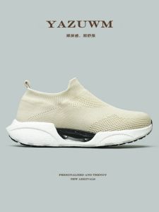 [Soft Bottom with Shit Feeling] Super Comfortable Popcorn Slip-on Mesh Sock Shoes Men and Women Fitness Walking Jogging Shoes
