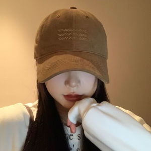 หมวกเบสบอลอเมริกันวินเทจลําลองสําหรับผู้ชายและผู้หญิงปีกกว้างหมวกลิ้นเป็ดสีน้ําตาลด้านบนนุ่มเหมาะสําหรับทุกฤดูกาล