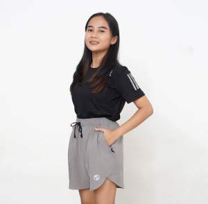 Celana pendek quickdray stretc ringan olahraga running pria/wanita saku resleting