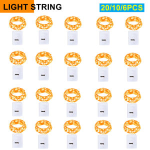 3/2/1m 20PCS Wholesale LED String Lights Copper Silver Wire Garland Light Fairy Lights Party Room Decoration Christmas Wedding