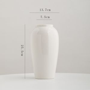 Nordic Style White Ceramic Flower Vase Set of 3 Decorative Dried And Fresh Flowers Living Room Table Centerpiece Home Decor