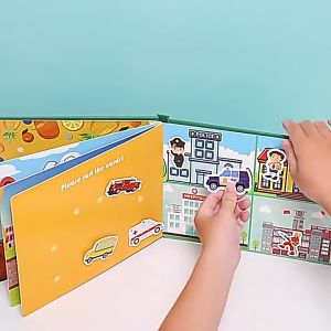 Montessori Early Learning Activity Book for Toddlers - Kids Quiet Book with Stickers - Improve Motor Skills, Cognitive Skills, and Early Literacy