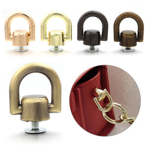4pcs/lot Metal D-shaped Bag Side Clip Buckle Handbag Shoulder Strap Handles Connectors For DIY Bag Chain Accessories