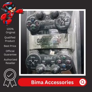 Gamepad Double Black M-TECH Joystick 2 Hitam MTECH Game pad stick usb double getar hitam mtech