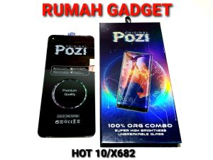 LCD INF X682/X683/KE7/CE7J/HOT 10/NOTE 8I/SPARK 6/CAMON 16 BLACK FULLSET TOUCHSCREEN POZI