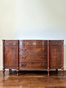 French Vintage Style Carved Wood Dining Sideboard Designer Edition Hall Storage Cabinet Kitchen Cupboard Real Wood Furniture